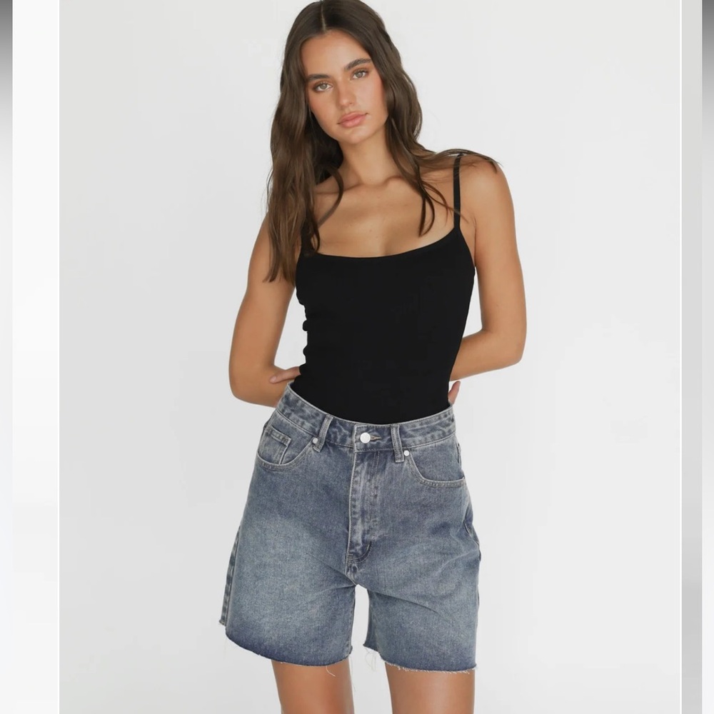 CHARCOAL Jordan Denim Shorts Faded Colour Mid Rise Women’s Size Worn Once